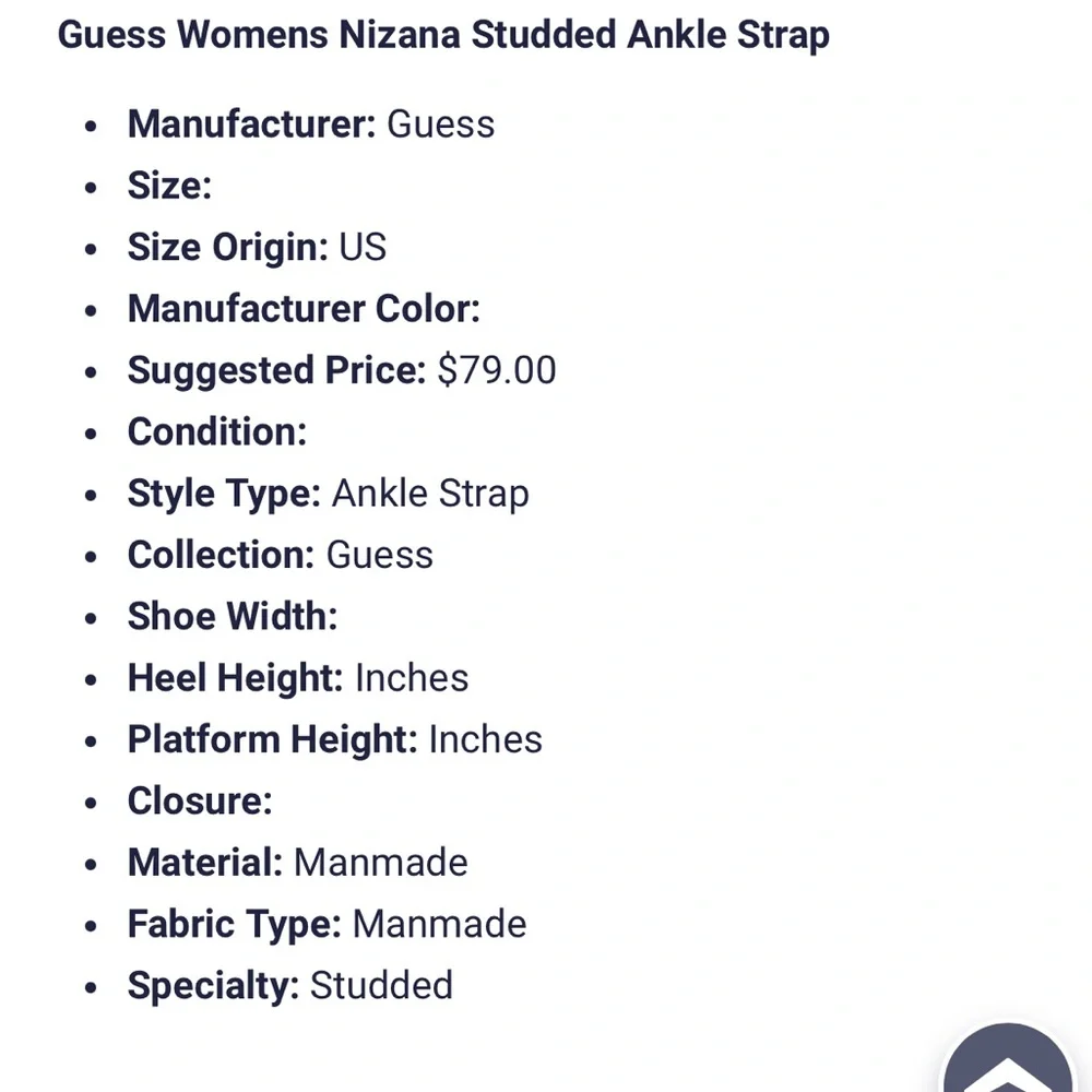 NIB Guess Nizana Ankle Strap Sandals - Picture 2 of 8